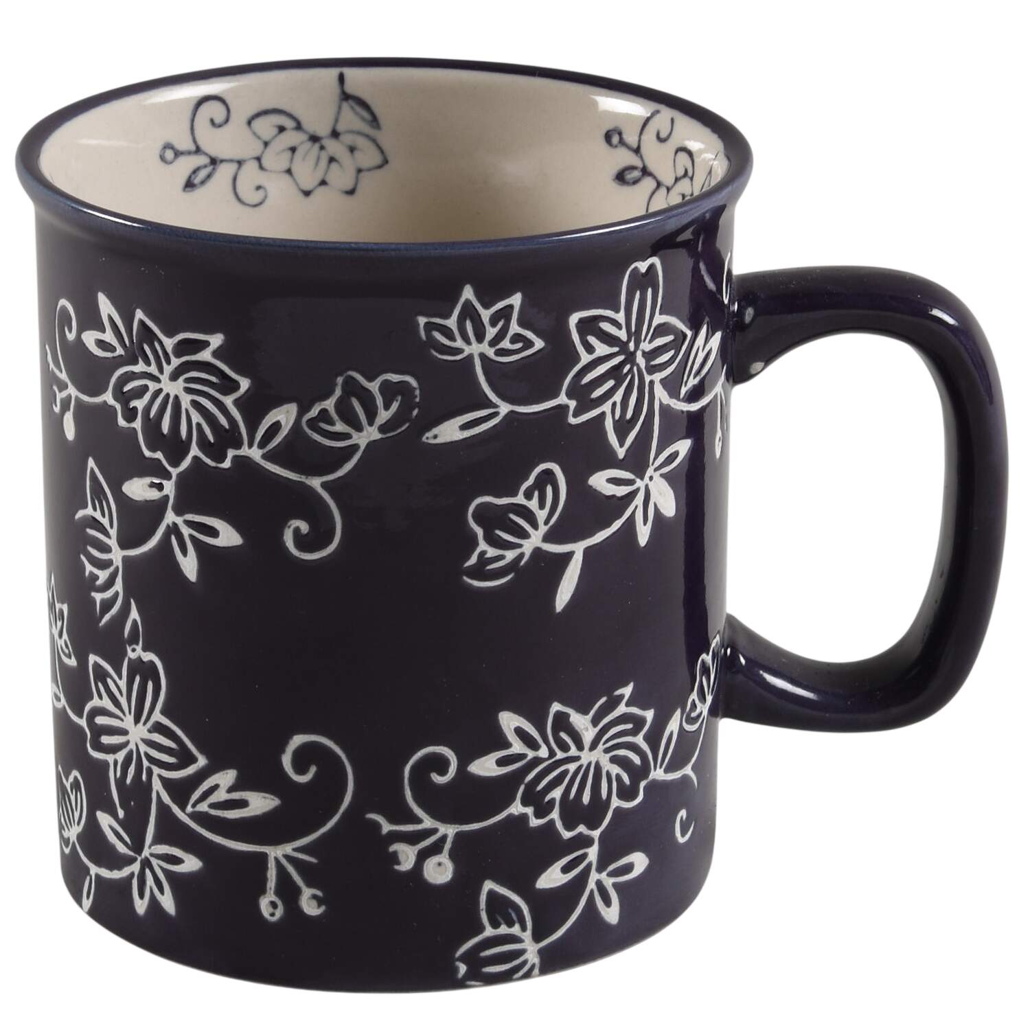 Floral Lace Eggplant Mug by Temp-Tations-1