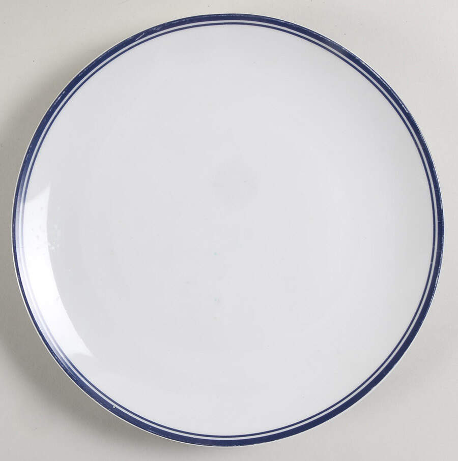 Simply Coupe Blue Dinner Plate by Ten Strawberry Street-1