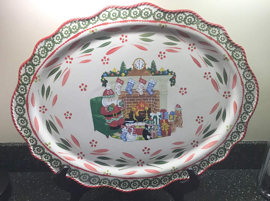 Old World Holiday 18" Oval Serving Platter by Temp-Tations-1