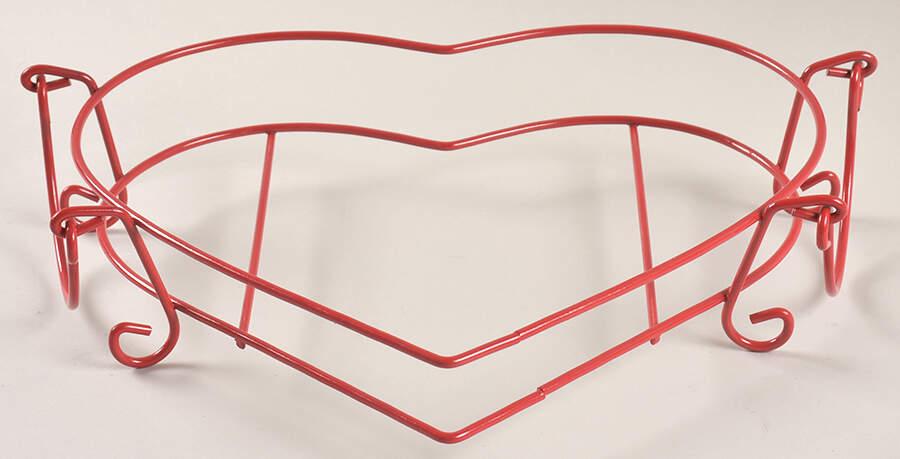 Floral Lace Romance Metal Stand for 11" Heart Shaped Baker by Temp-Tations-1