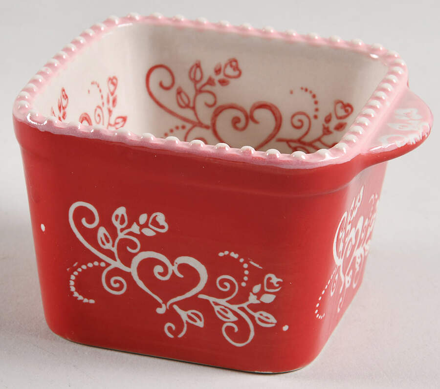 Floral Lace Romance Square Ramekin by Temp-Tations-1