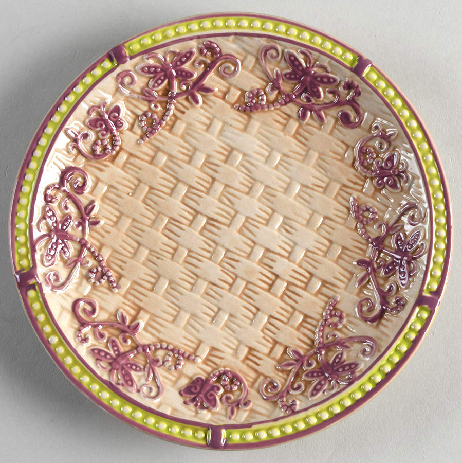Floral Lace Basketweave Spring Salad Plate by Temp-Tations-1