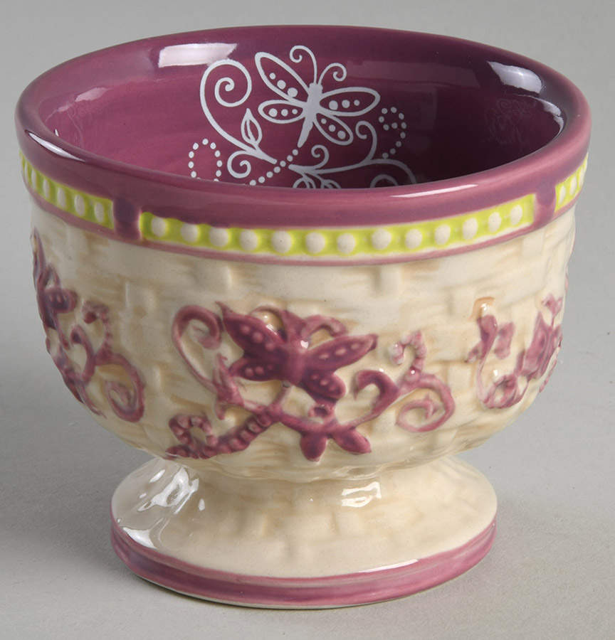 Floral Lace Basketweave Spring Cup No Handle by Temp-Tations-1