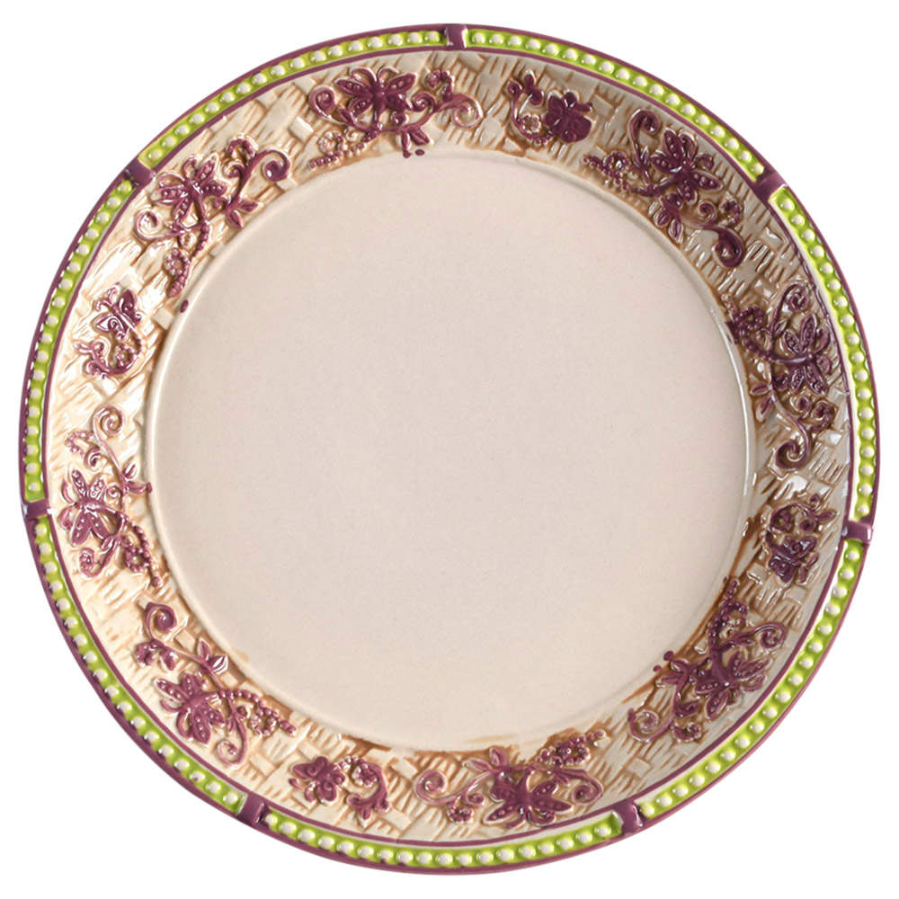 Floral Lace Basketweave Spring Dinner Plate by Temp-Tations-1