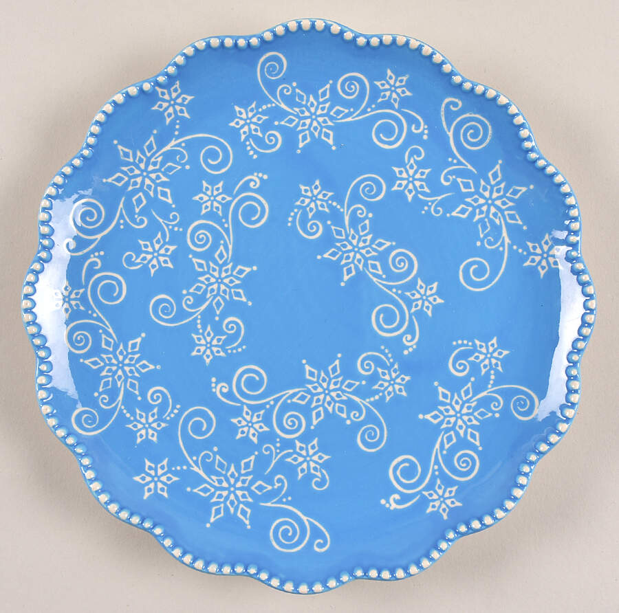 Floral Lace Winter Salad Plate by Temp-Tations-1