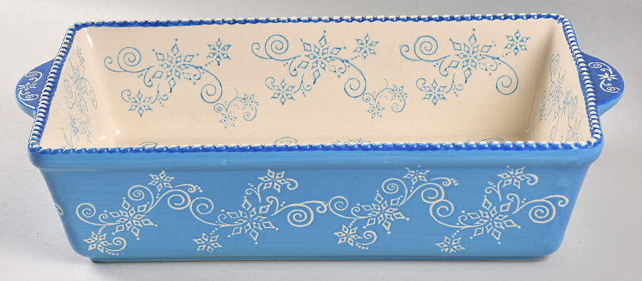Floral Lace Winter 13"  Rectangular Baker by Temp-Tations-1