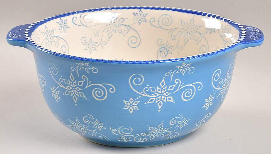 Floral Lace Winter 9" Mixing Bowl by Temp-Tations-1