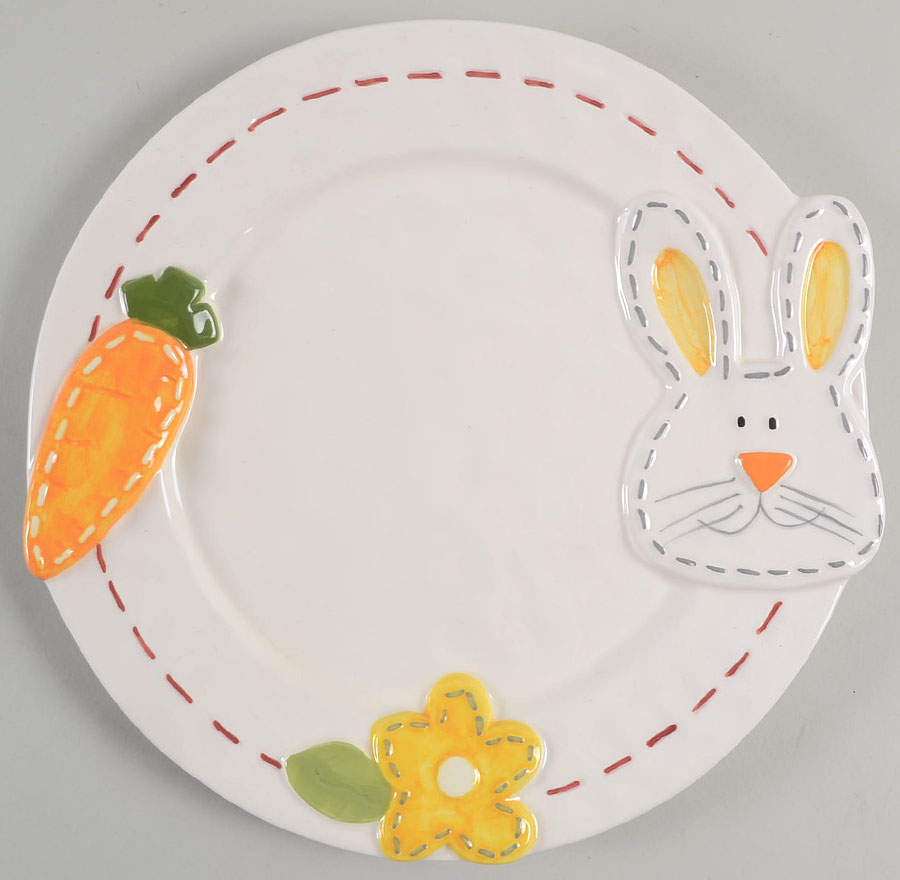 Easter Stitch Dinner Plate by Tabletops Unlimited-1