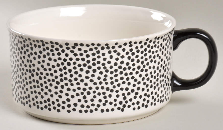 Polka Dot Mug-No Vented Plastic Lid by Thyme & Table-1
