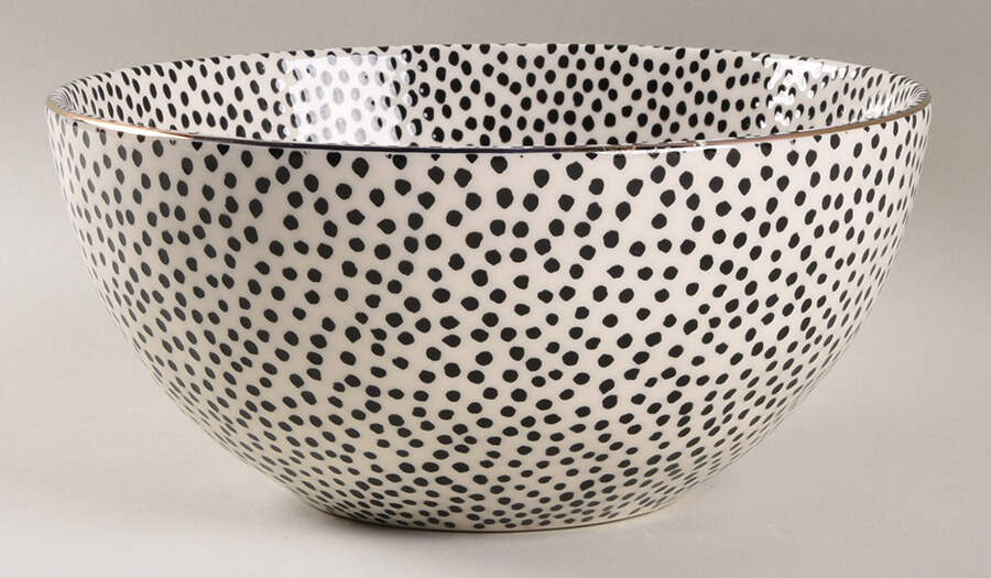 Polka Dot 7" Round Serving Bowl by Thyme & Table-1