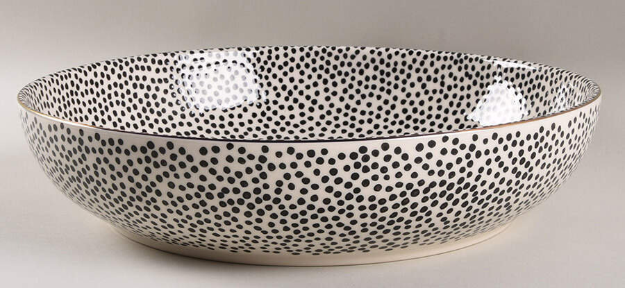 Polka Dot 11" Round Serving Bowl by Thyme & Table-1