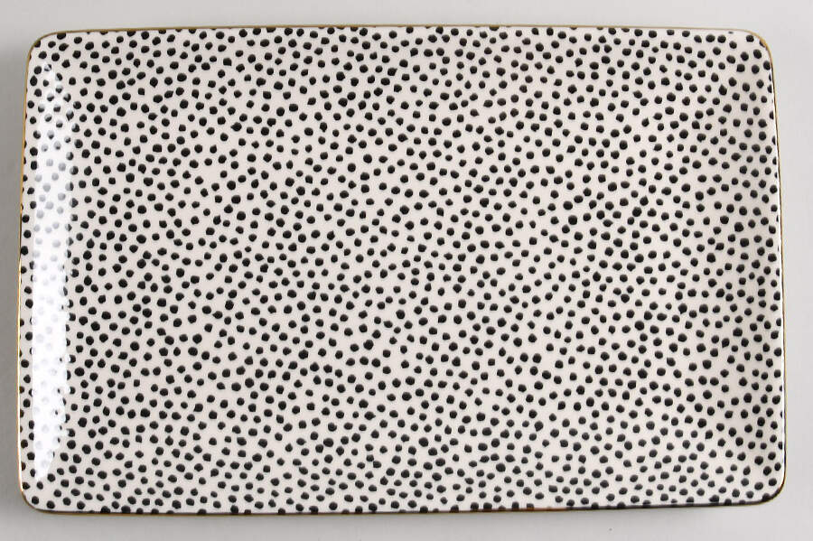 Polka Dot 12" Rectangular Serving Platter by Thyme & Table-1
