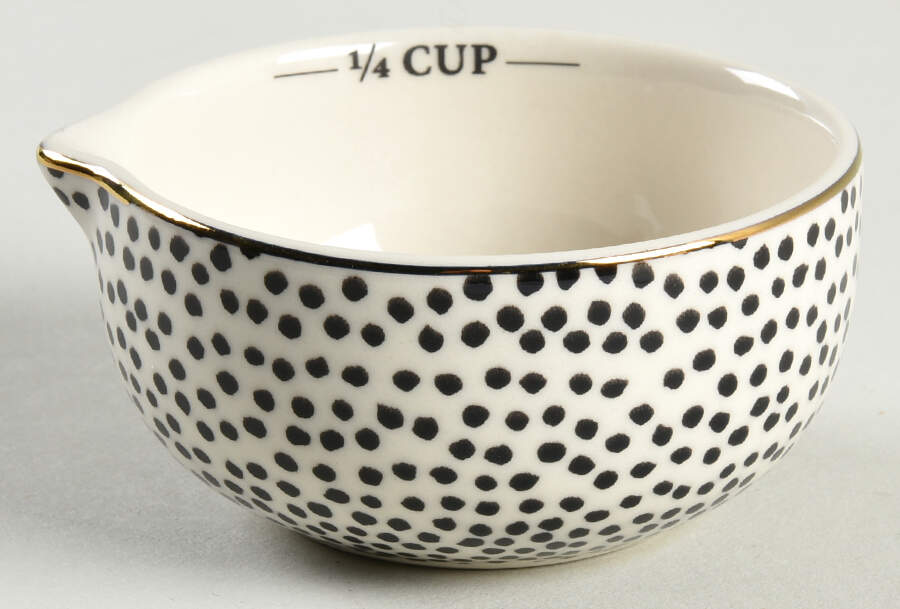 Polka Dot 1/4 Cup Measuring Cup with Spout by Thyme & Table-1
