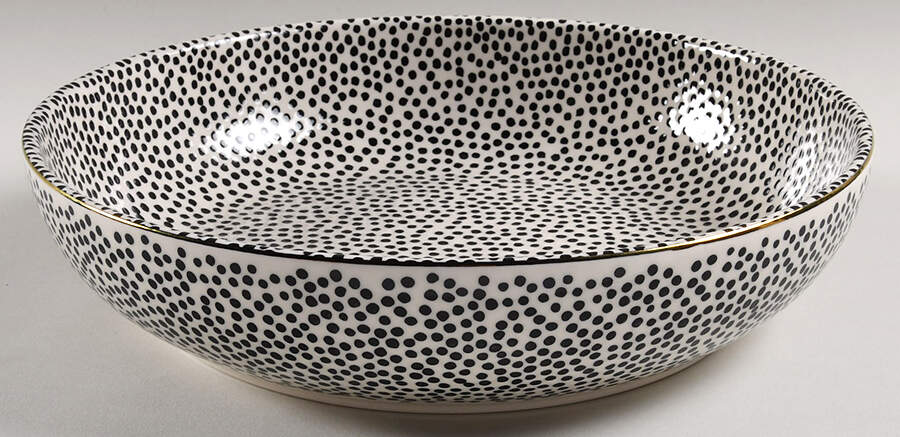 Polka Dot Noodle Bowl & Chopsticks Set by Thyme & Table-1