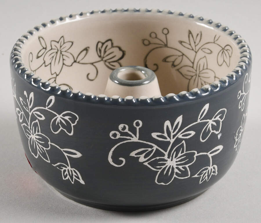 Floral Lace Gray Mini Bundt Pan by Temp-Tations-1