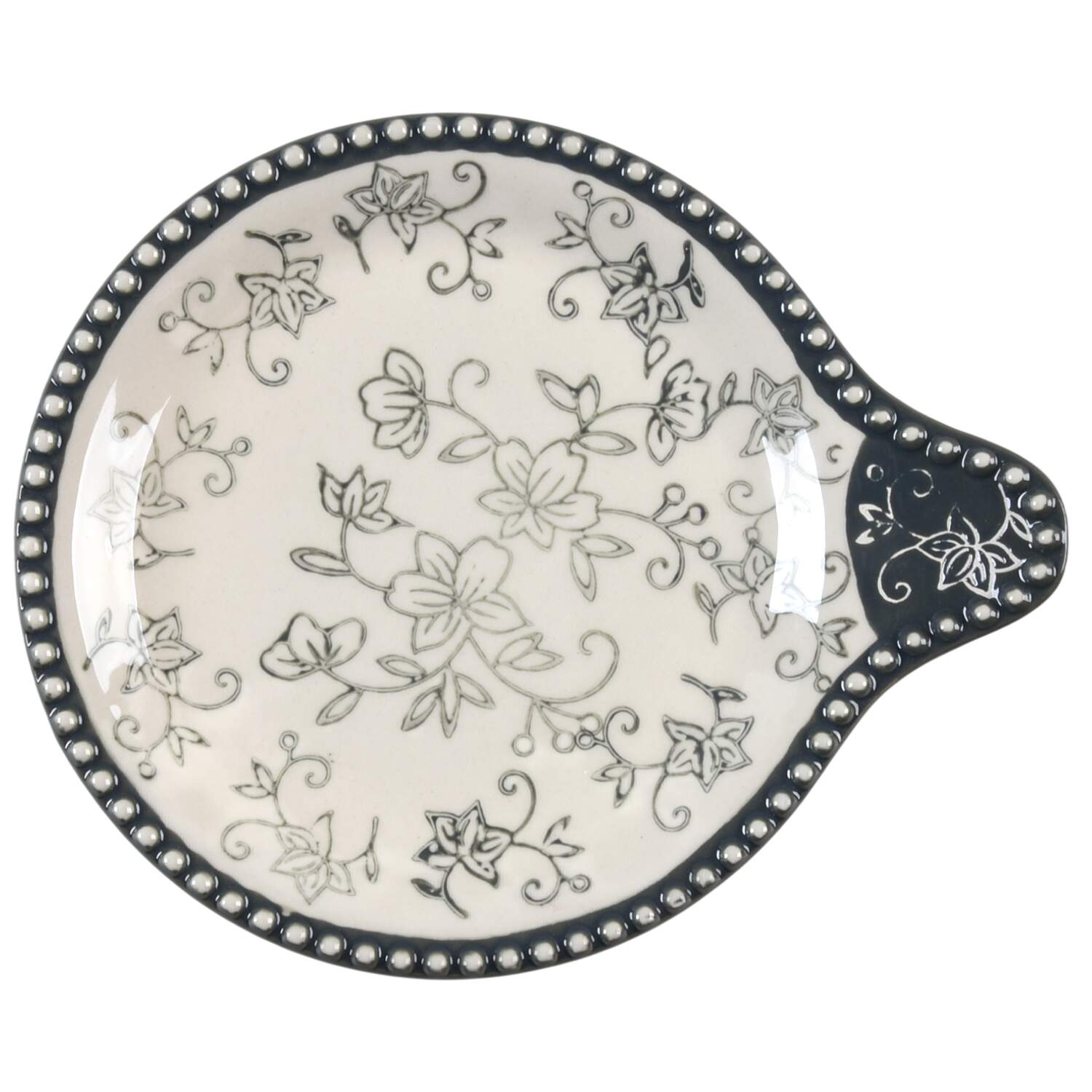 Floral Lace Gray Lid-It for Soup Mug by Temp-Tations-1