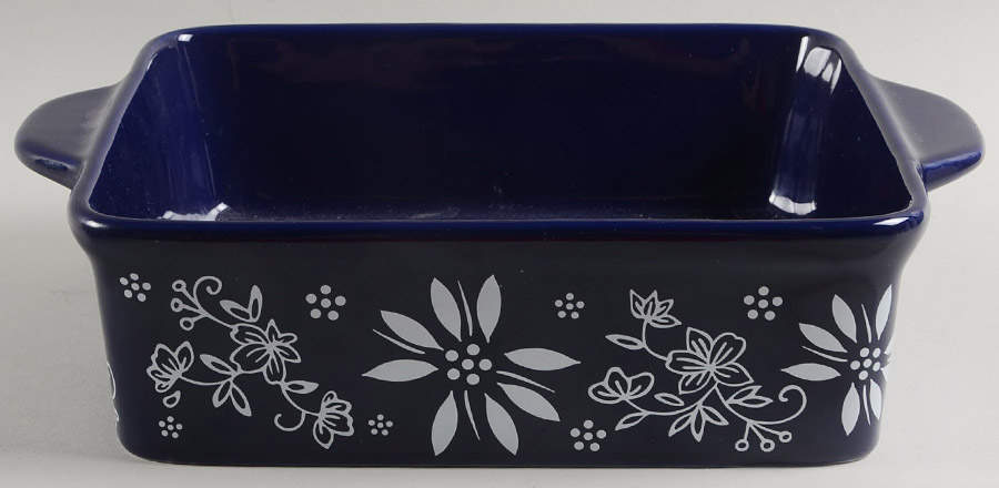 Classic Blue 8" Square Baker by Temp-Tations-1