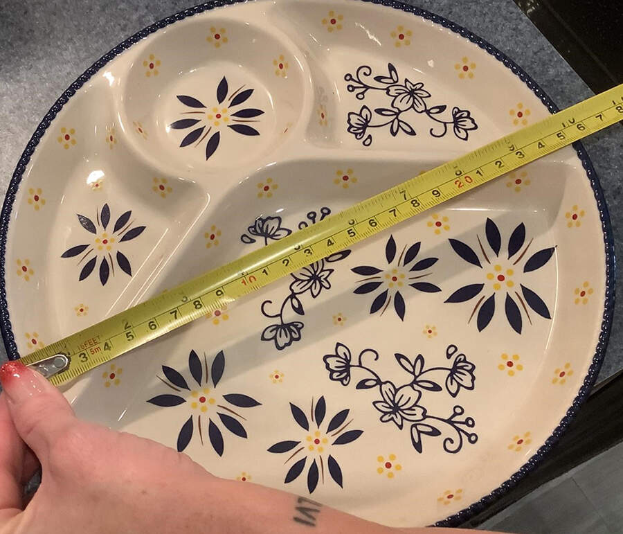 Classic Blue (4 Part) Divided Plate by Temp-Tations-1
