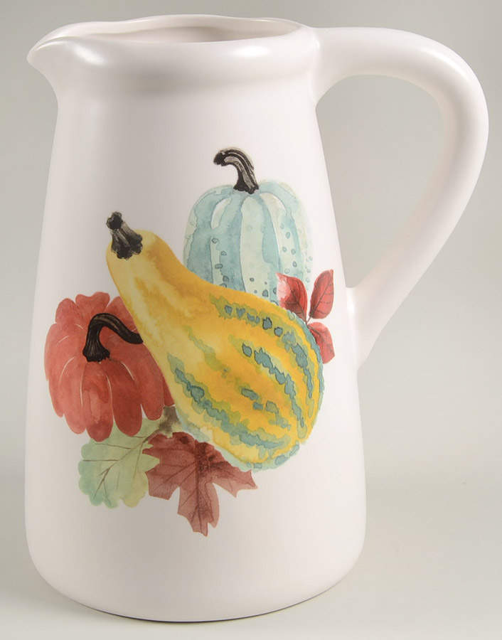 Scattered Pumpkin Leaf 96 Oz Pitcher by Tabletops Unlimited-1