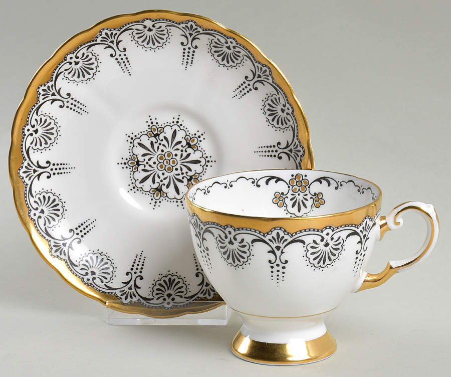 0493 Footed Cup & Saucer Set by Tuscan - Royal Tuscan-1