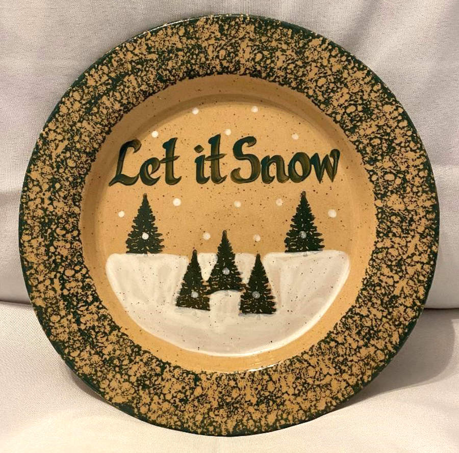 Let It Snow Dinner Plate by Three Rivers-1