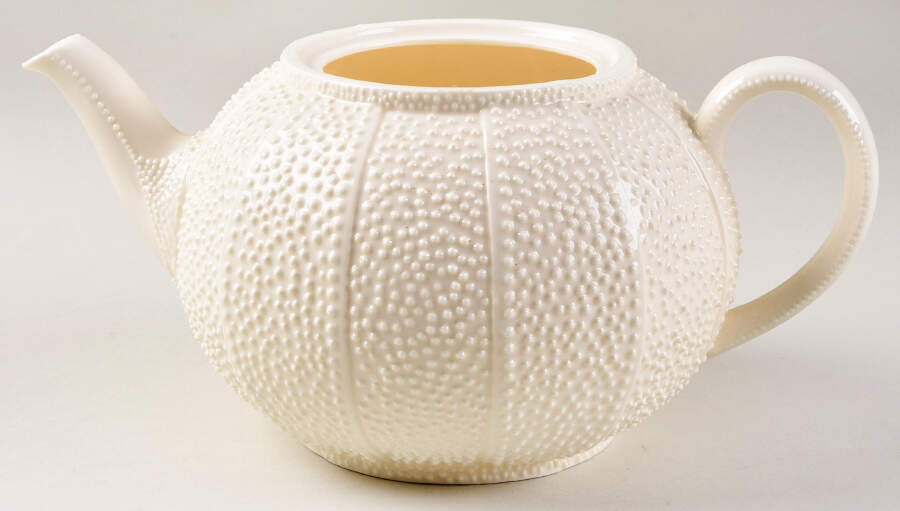 Sea Urchin Cream Teapot No Lid by Tiffany-1