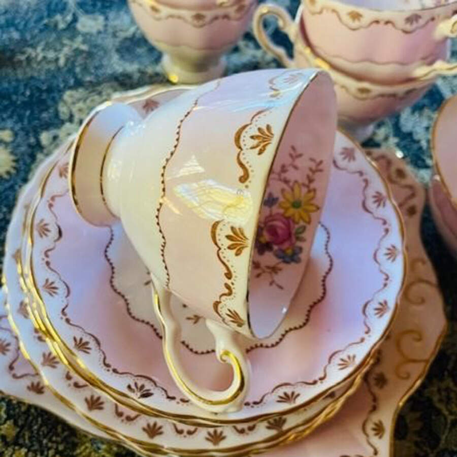 TUS222 Footed Cup & Saucer Set by Tuscan - Royal Tuscan-1