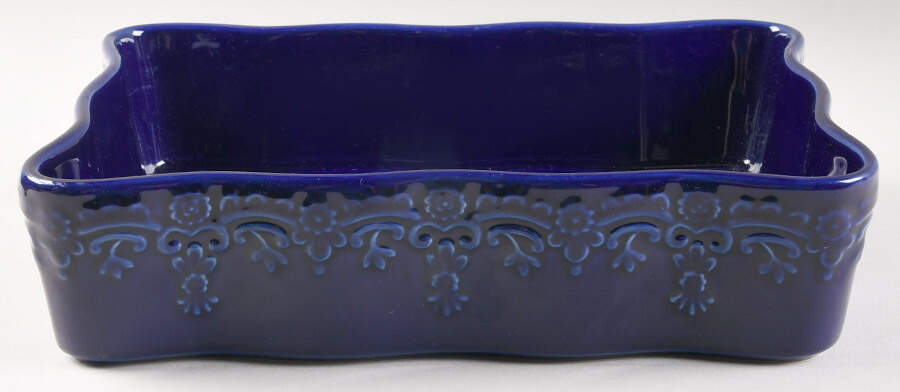 Fruit Basket Cobalt 11" Rectangular Baker by Temp-Tations-1