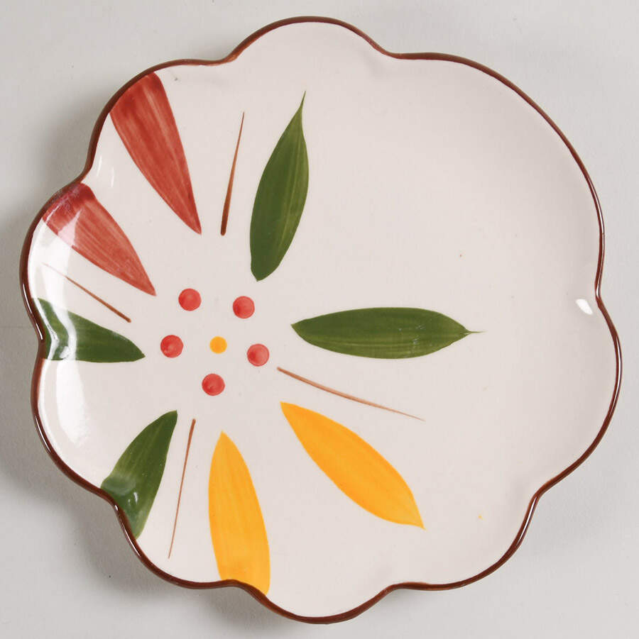 Old World Fallfetti Scalloped Salad Plate by Temp-Tations-1