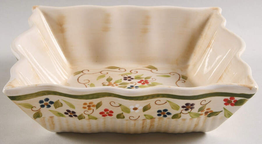 Petals 8" Square Bowl by Temp-Tations-1
