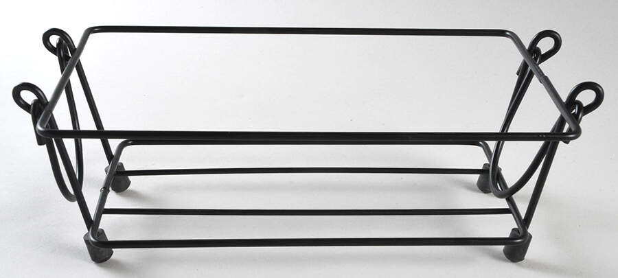 Carved Old World Blue Metal Stand for 10" Rectangular Baker by Temp-Tations-1