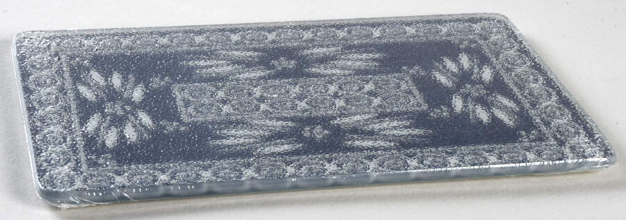 Carved Old World Blue Glass Trivet for 10" Rectangular Baker by Temp-Tations-1