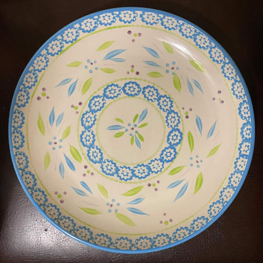 Old World Oceanfetti Coupe Dinner Plate by Temp-Tations-1