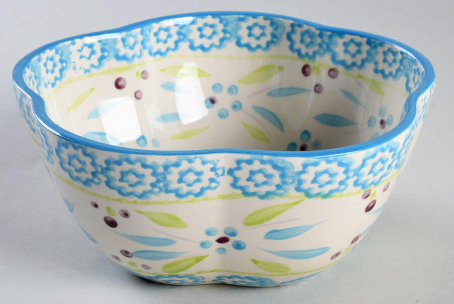 Old World Oceanfetti 6" Ruffled Bowl by Temp-Tations-1