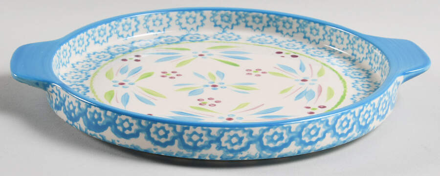 Old World Oceanfetti 10" Round Lid-It (Trivet,Tray,Baker Lid) by Temp-Tations-1