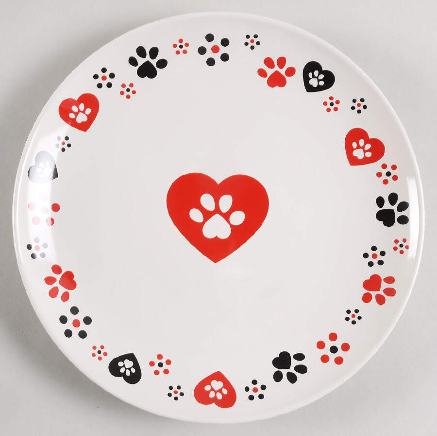 Pawfetti Dinner Plate by Temp-Tations-1