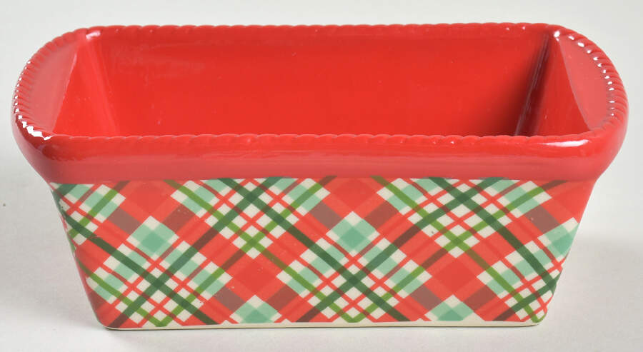 Plaid Holiday (Christmas) Mini Loaf Pan by Temp-Tations-1
