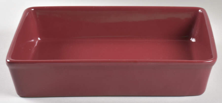 Cranberry-Plain 12" Rectangular Baker by Temp-Tations-1