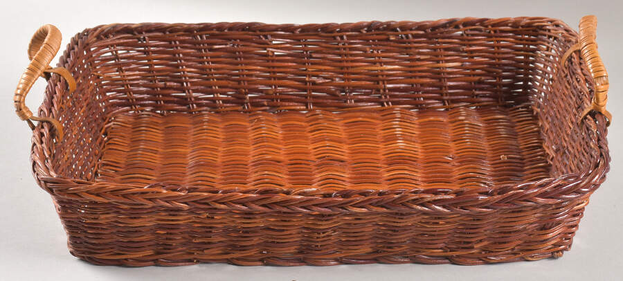 Cranberry-Plain Wicker Basket for 12" Rectangular Baker by Temp-Tations-1