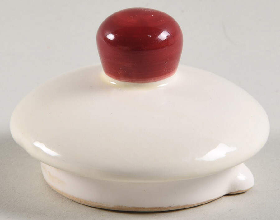 Toile Red Teapot Lid for Individual Teapot with Cup by Temp-Tations-1
