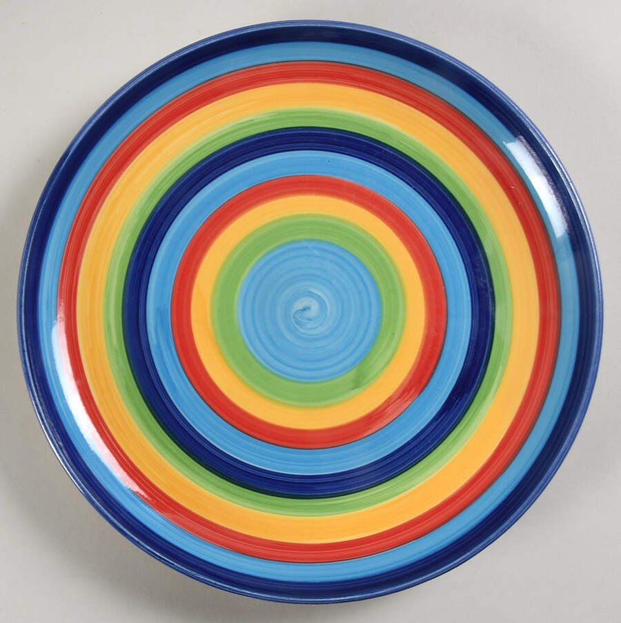 Striped Swirl Dinner Plate by Todays Home-1