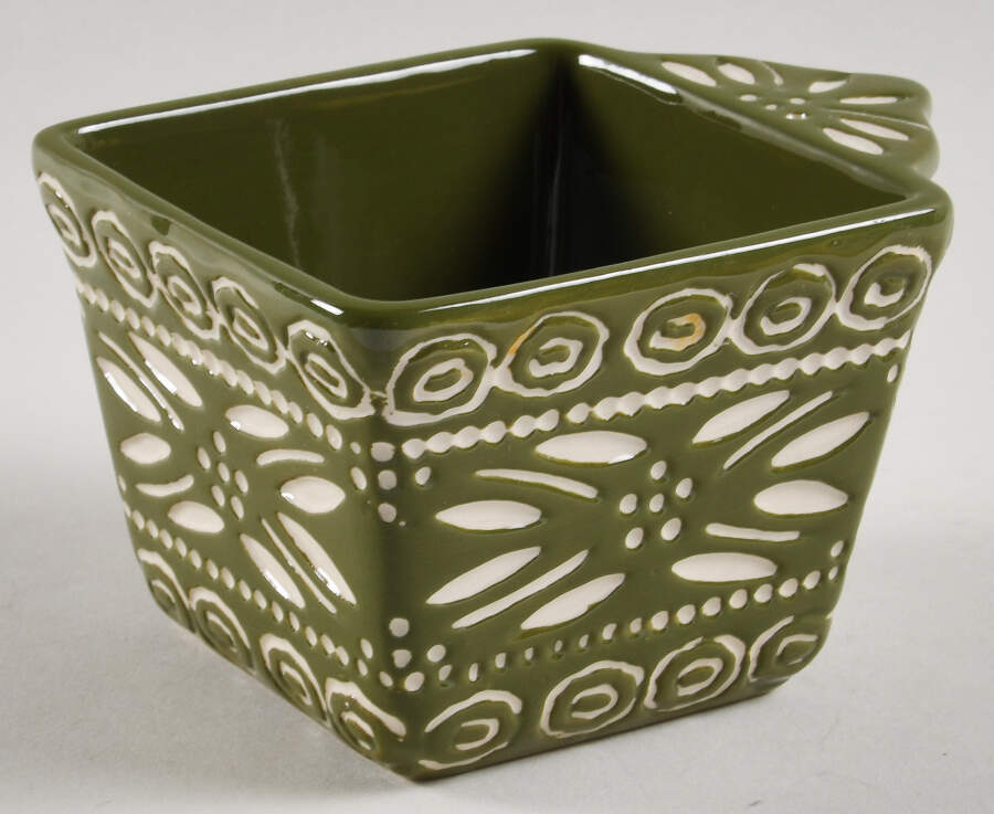 Carved Old World-Green Individual Square Baker by Temp-Tations-1