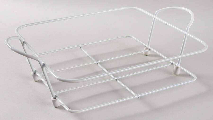 Polka Dot Turquoise Metal Stand for 8" Square Baker by Temp-Tations-1