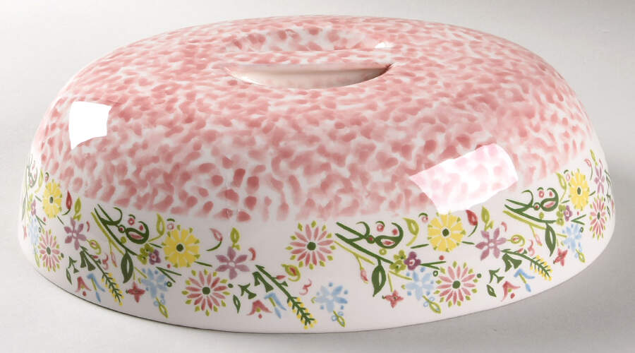 Bouquet Pink Lid for 2 Quart Oval Covered Casserole by Temp-Tations-1