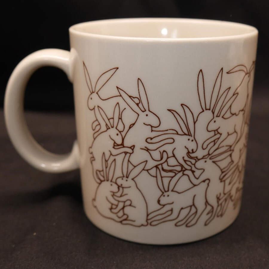 Rabbits Brown Mug by Taylor & NG-1