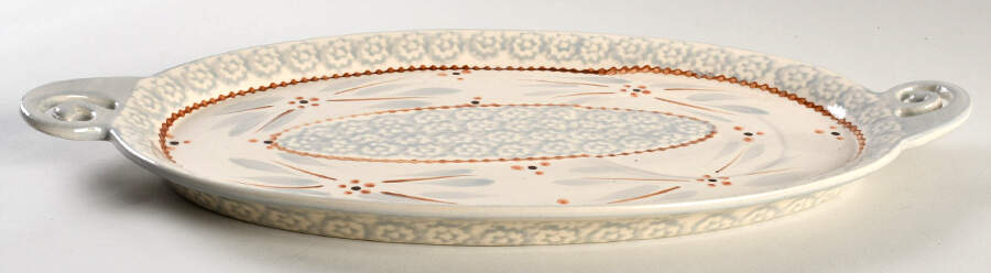 Old World Light Gray Tray for Soup & Sandwich Set by Temp-Tations-1