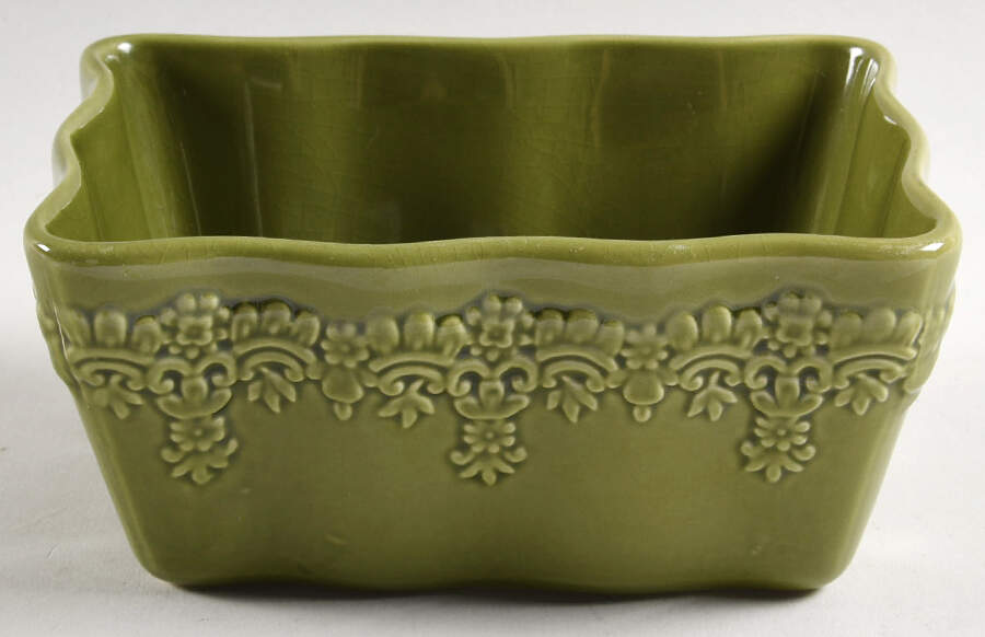 Country Lace Green 6" Rectangular Baker by Temp-Tations-1