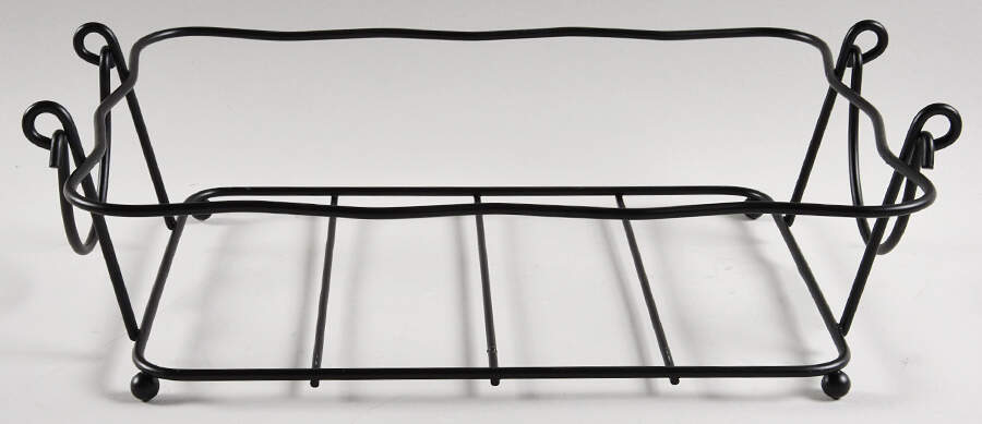 Tapestry Cranberry Metal Stand for 10" Rectangular Baker by Temp-Tations-1