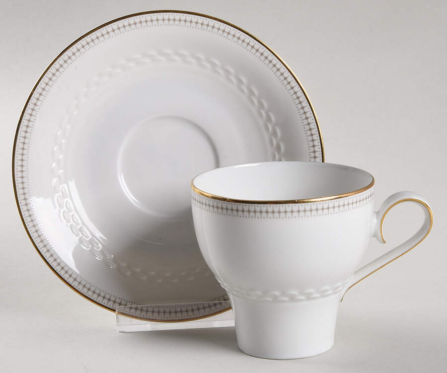 TIR741 Flat Cup & Saucer Set by Tirschenreuth-1