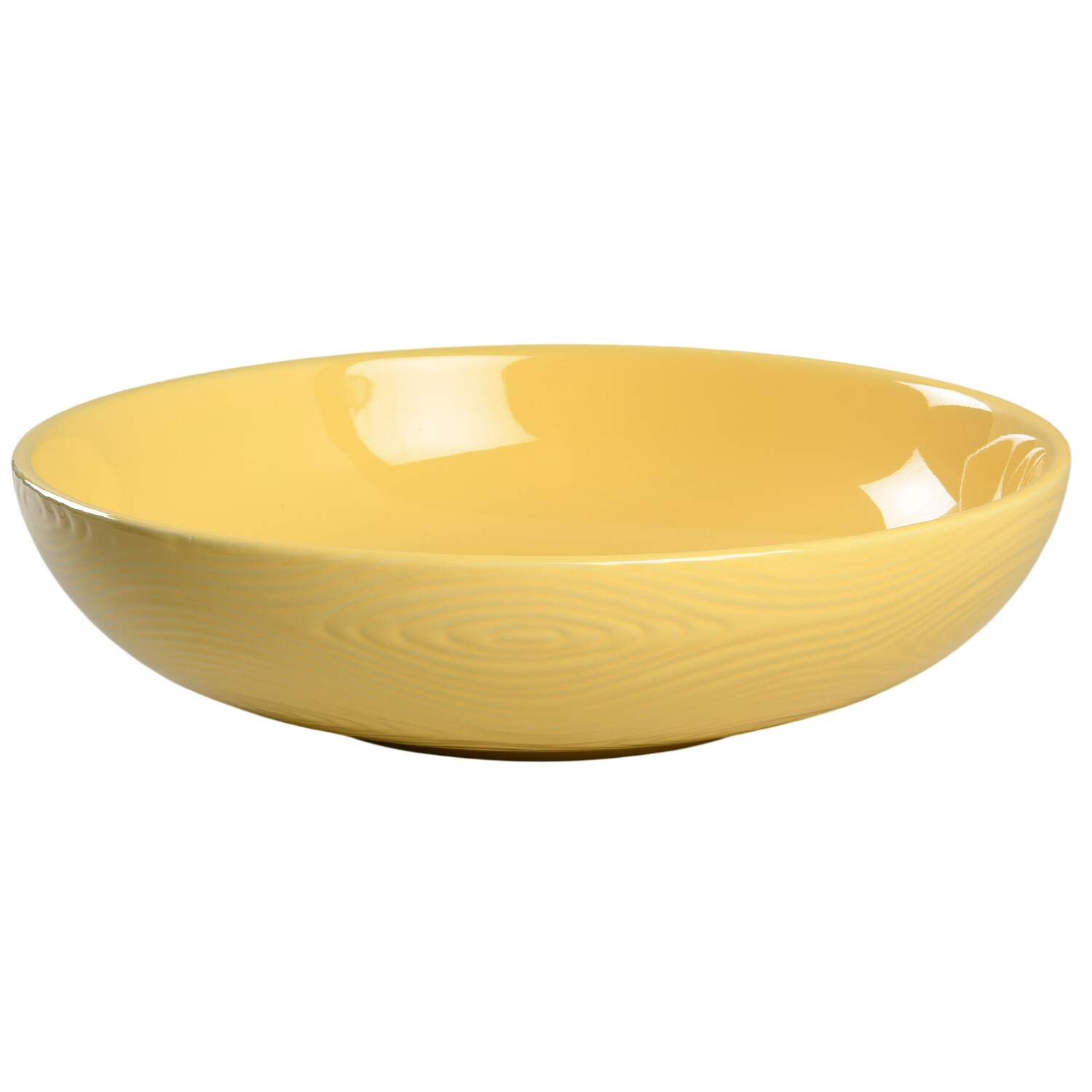 Woodland Buttercream 13" Shallow Round Bowl by Temp-Tations-1